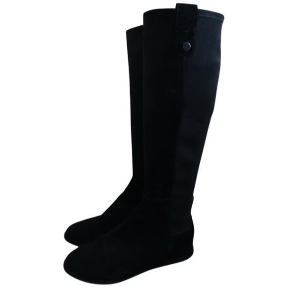 Stuart Weitzman Rambling Suede Mid-Calf Boots In Black Size 8 - Picture 7 of 16